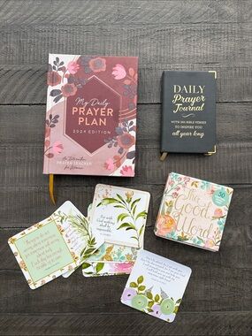 Daily Prayer Journal Tracker & Spiritual Insight Cards Bundle (Set of 3)